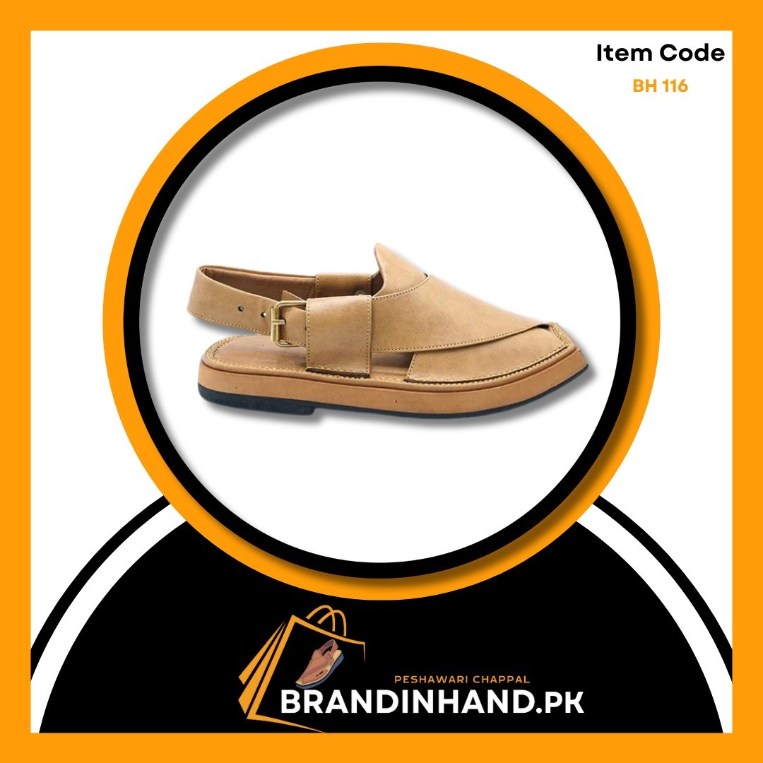 Kaptan Camel Peshawari Chappal -Brandinhand.pk