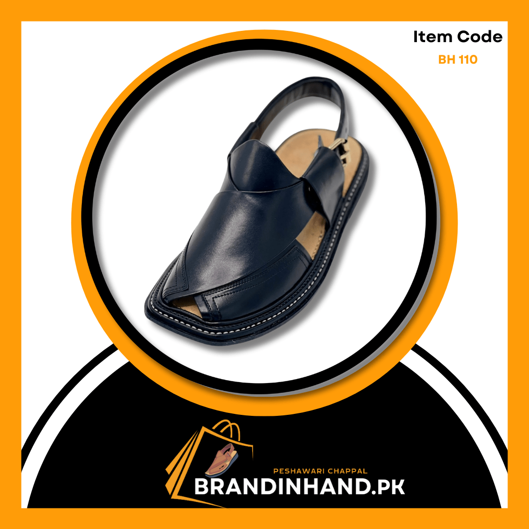 Special T-Gear Peshawar Chappal – Handcrafted Black